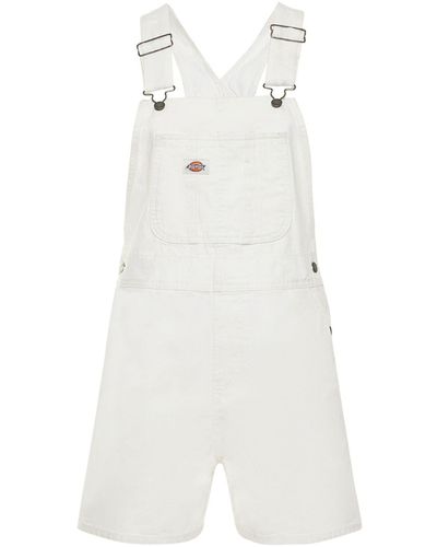 Dickies Duck Classic Canvas Short Overalls - White