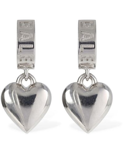 Balenciaga Sharp Heart Recycled Earrings - White