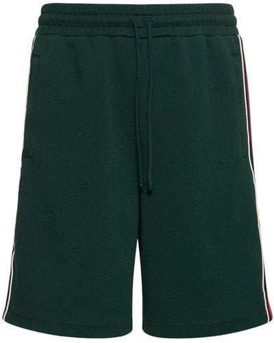 Gucci Shorts GG aus Jersey - Grün