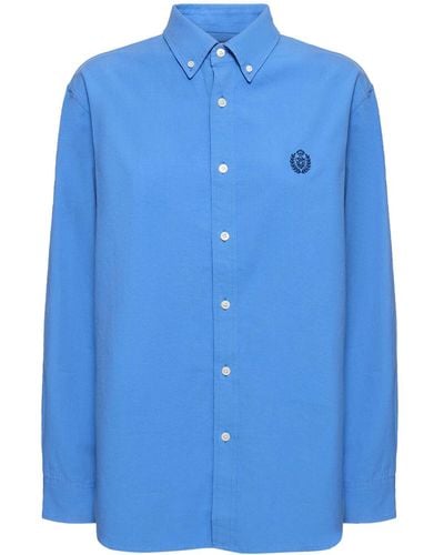 DUNST Camisa de algodón clásico - Azul