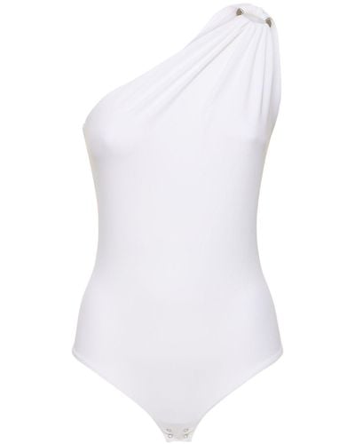 Michael Kors Matte Jersey One-shoulder Bodysuit - White
