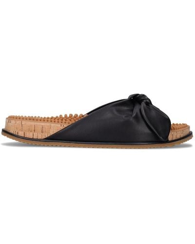 Gabriela Hearst 20mm Virgil Leather Slide Sandals - Black