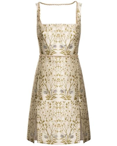 Giambattista Valli Jacquard Mini Dress - Natural