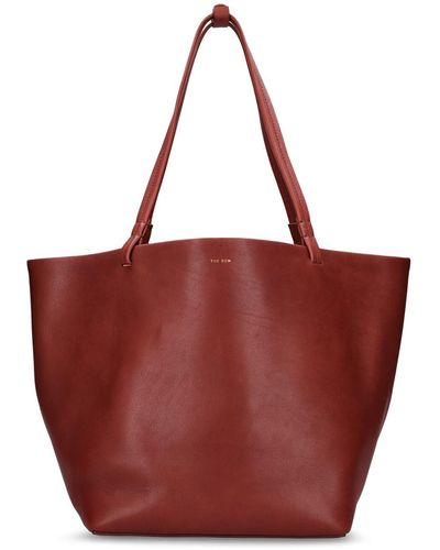 The Row Park Tote Three Saddle Leather Bag - Brown