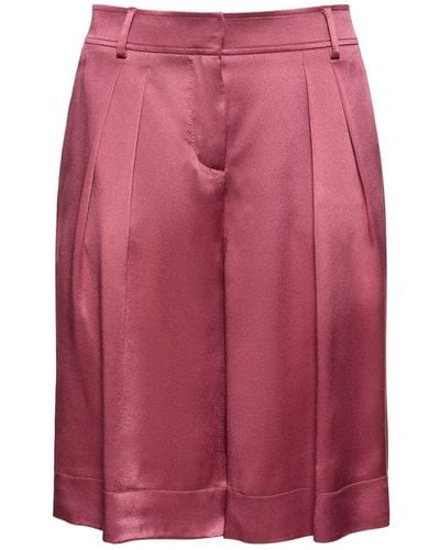 Alberta Ferretti Shorts Aus Satin - Pink