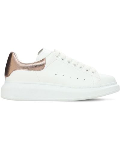 Alexander McQueen 45mm Leather Trainers - White