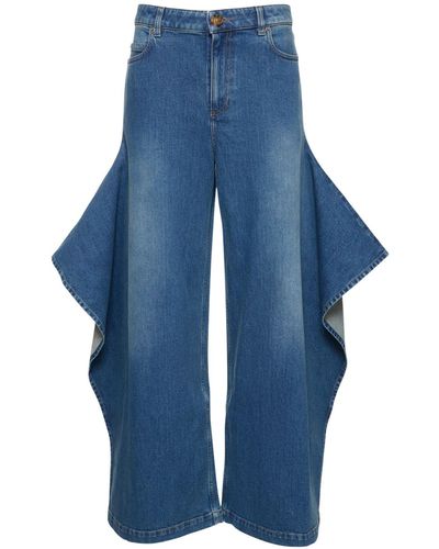 Burberry Denimjeans Mit Mittelhohem Bund Und Seitenpatten - Blau