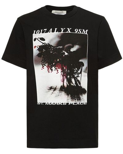 1017 ALYX 9SM T-shirt Aus Baumwolle Mit Druck - Schwarz