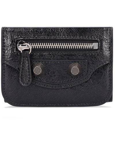 Balenciaga Le Cagole Mini Leather Wallet - Noir