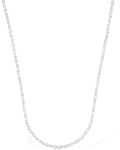 FEDERICA TOSI Lace Grace Long Mini Chain Necklace - White