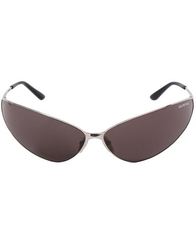 Balenciaga 0315S Razor Cat Metal Sunglasses - Brown
