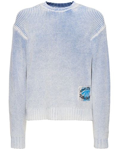 Acne Studios Kype Cotton Blend Sweater - Blue