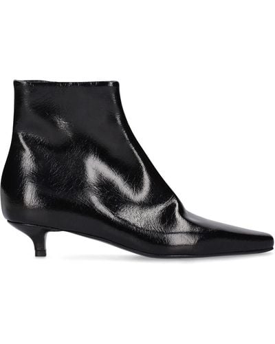 Totême 35mm The Slim Leather Ankle Boots - Black
