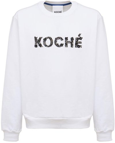 Koche Sudadera De Jersey De Algodón Con Logo - Blanco