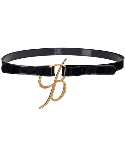 B28 - Black Patent Leather Belt