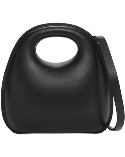 Lemaire Leather Egg Top Handle Bag - Black