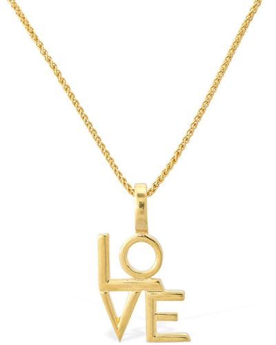 Saint Laurent Love Charm Necklace - Metallic