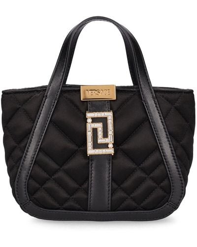Versace Mini Viscose & Silk Tote Bag - Black