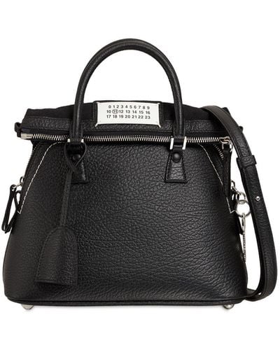 Maison Margiela Mini 5Ac Grained Leather Top Handle Bag - Black