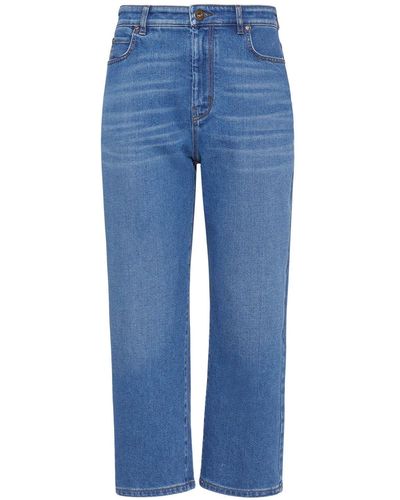 Weekend by Maxmara Cesy Straight Cropped Jeans - Blue