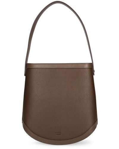 SAVETTE The Large Bucket Leather Shoulder Bag - Brown