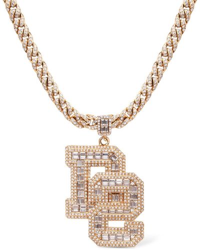 DSquared² Bling Bling Long Necklace - Metallic