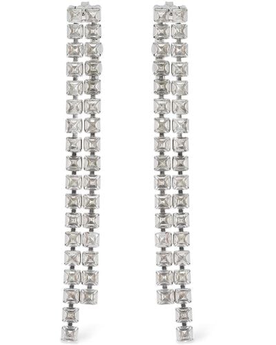 Rosantica Vetro Crystal Drop Earrings - White