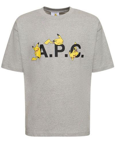 A.P.C. T-shirt Aus Bio-baumwolle " X Pokémon" - Grau