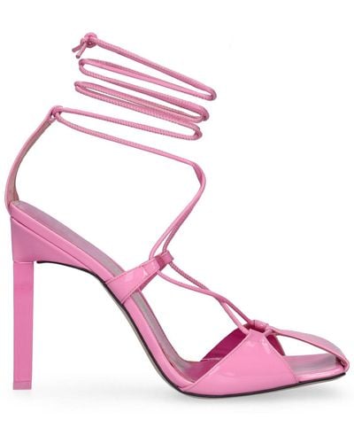 The Attico 105mm Hohe Sandaletten Aus Leder "adele" - Pink