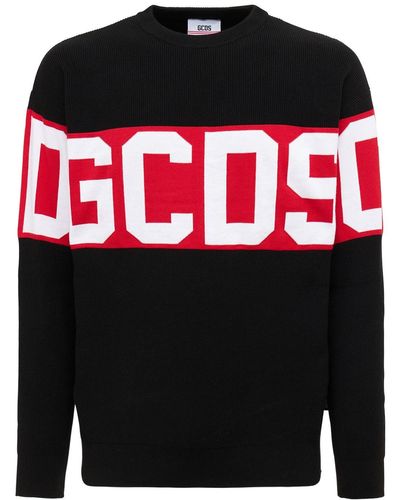 Gcds Sweatshirt Aus Baumwollmischung Mit Logo - Schwarz