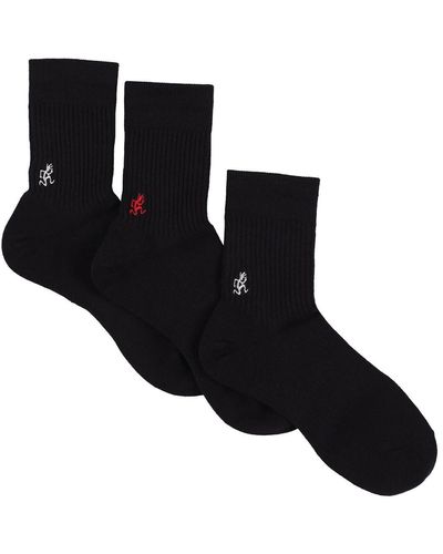 Gramicci Set Of 3 Basic Crew Socks - Black