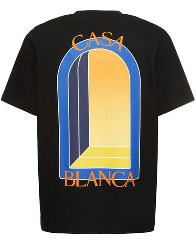 Casablanca T-shirt en coton biologique ll'arche de nuit - Noir