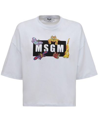 MSGM Funny Tiger コットンtシャツ - グレー