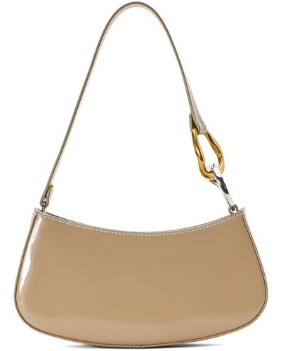 STAUD Ollie Leather Top Handle Bag - Natural