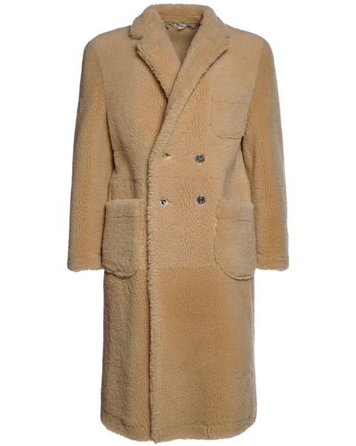 Thom Browne Shearling patch pocket coat - Neutro