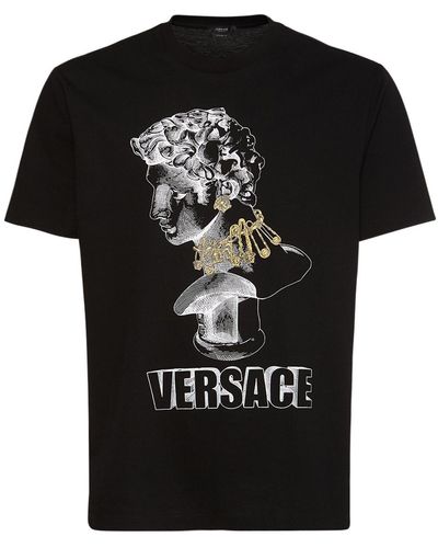 Versace プリント Tシャツ - ブラック