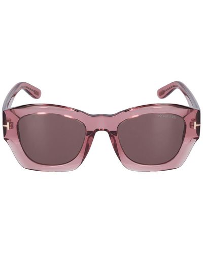 Tom Ford Guilliana Squared Acetate Sunglasses - Pink