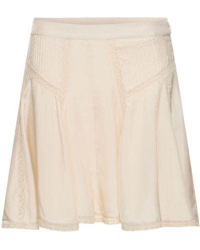 Isabel Marant Zia Silk Mini Skirt - Natural