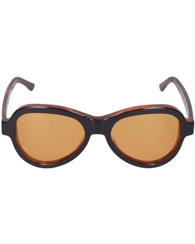 Sestini Eyewear Masken-sonnenbrille Aus Acetat "otto" - Braun