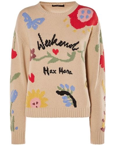 Weekend by Maxmara Pull-over en coton mélangé intarsia zingaro - Multicolore