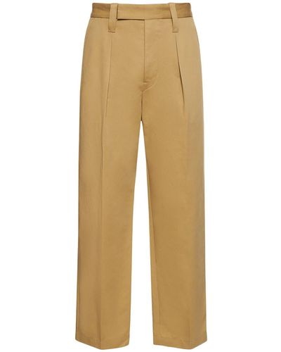 Lemaire Pantalon plissé en lin et coton - Neutre