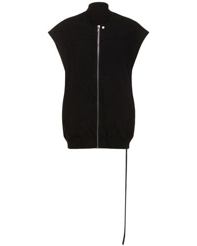 Rick Owens Gilet zippé en jersey - Noir