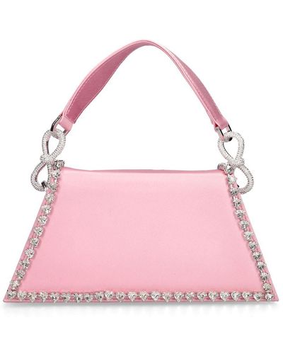 Mach & Mach Medium Samantha Satin Top Handle Bag - Pink