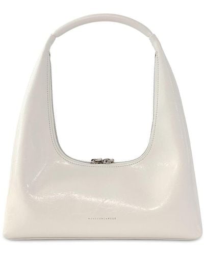Marge Sherwood Hobo Leather Shoulder Bag - White