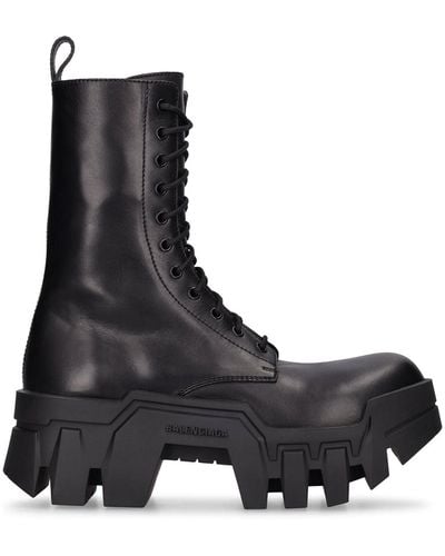 Balenciaga Ankle Boots Bulldozer Leather - Black
