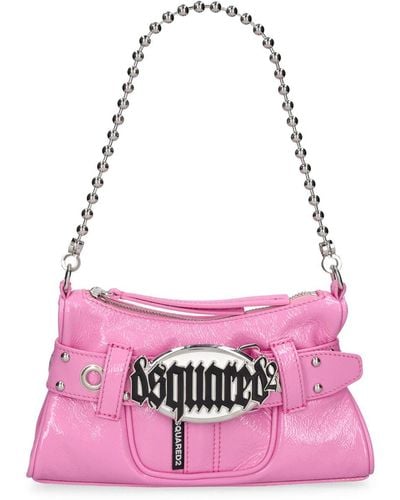 DSquared² Gothic Leather Shoulder Bag - Pink