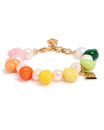 Casablancabrand Shell Shape & Faux Pearl Bracelet - Multicolor