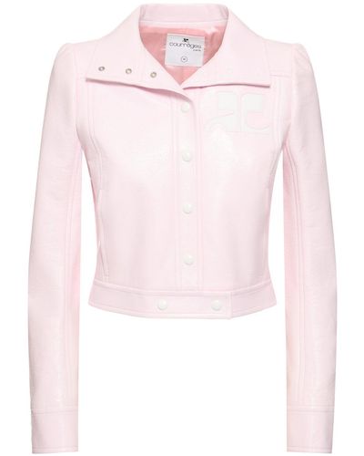 Courreges Giacca in vinile - Rosa