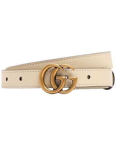 Gucci 2cm Breiter Ledergürtel "gg Marmont" - Mehrfarbig