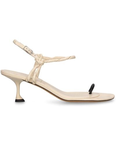 Proenza Schouler 65mm Leather Toe Ring Sandals - Natural